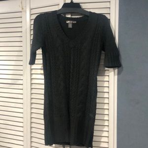 Dark gray knit sweater dress